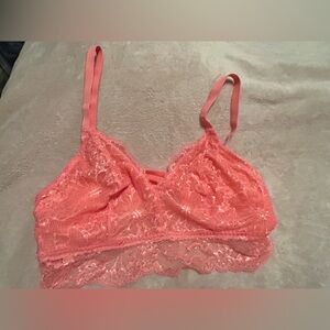 Victoria's Secret Coral Lace Bralette Wireless Intimates